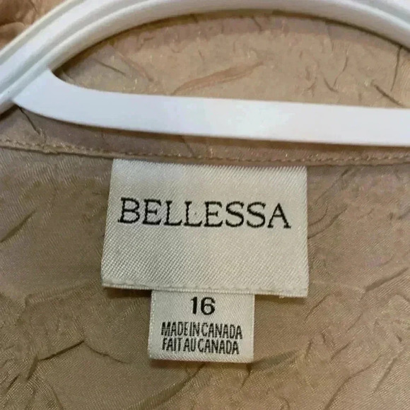 Bellessa Vintage Holiday Season Lightweight  Gold Jacket, Size 16 - Picture 4 of 7